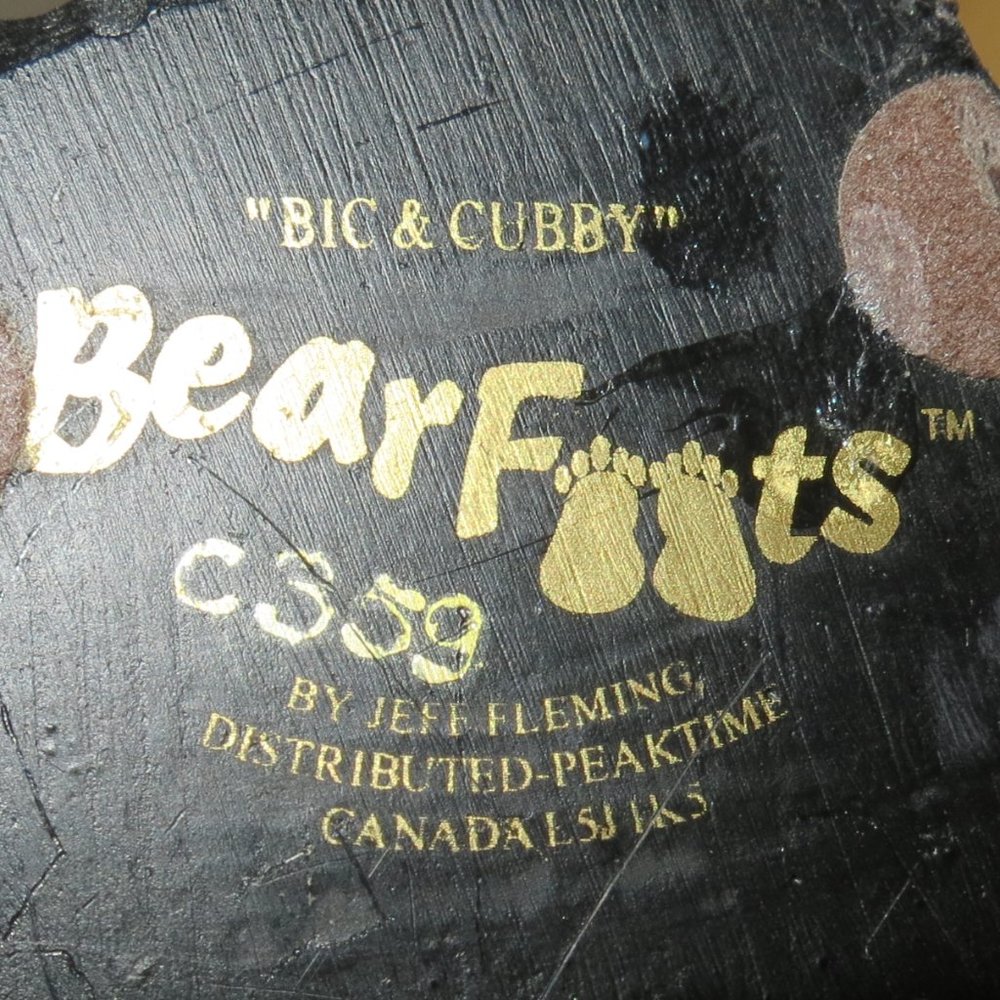 Bearfoots Bears Jeff Fleming Bic & Cubbie Card Pen Holder Resin Figurine Big Sky - Picture 14 of 14